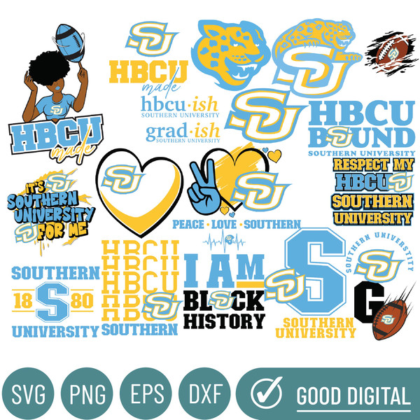 Southern University Svg, HBCU Svg Collections, HBCU Svg, Foo - Inspire ...