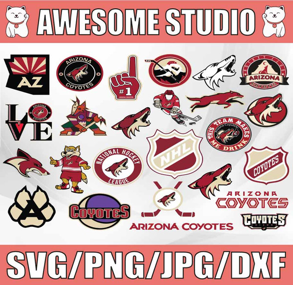 Arizona Coyotes SVG, Arizona Coyotes Bundle,Arizona Coyotes