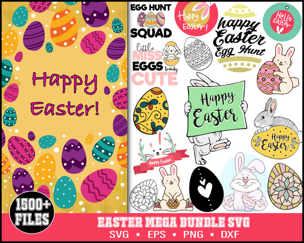 1000 Happy Easter Bundle Svg,Easter Svg,Bunny Svg,Easter Monogram Svg,Easter Egg Hunt Svg,Happy Easter,My First Easter Svg,Cut Files.jpg