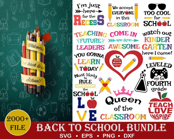 2000 Back To School,Back to school svg, teacher svg, first day of school, kindergarten svg, school svg cut files, SVG Files, Silhouette Cut Files.jpg