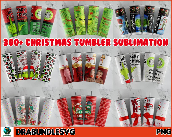 300 Ultimate Grichmas Christmas Tumbler Bundle Png, Merry Christmas Tumbler Bundle, Movie Christmas Png Tumbler, 20 oz Skinny Tumbler Design Instant Download.jp