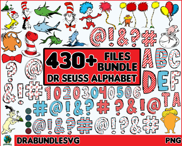 430 Mega Bundle Dr. Suess Alphabet Png, Dr. Suess Bundle, Cat In The Hat PNG, Dr. Suess Font PNG, Doodle Alphabet PNG Instant Download.jpg
