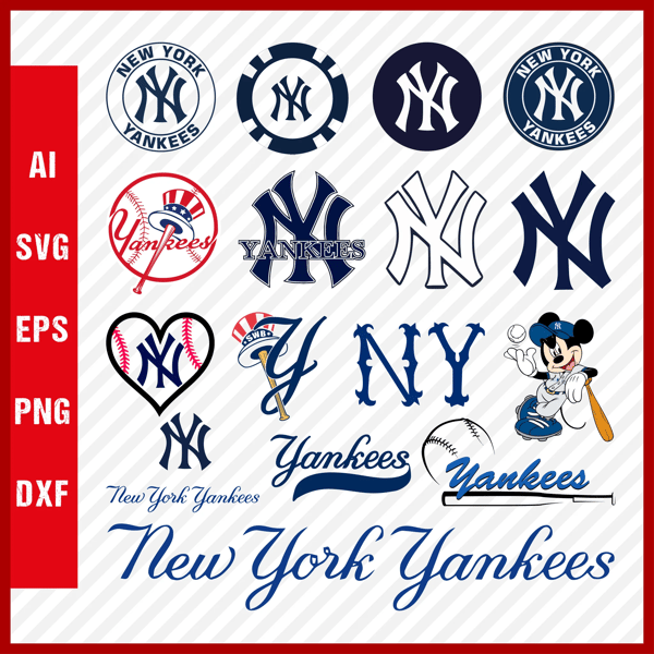 New York Yankees Logo, NY Yankees Svg Cut Files, Layered Svg