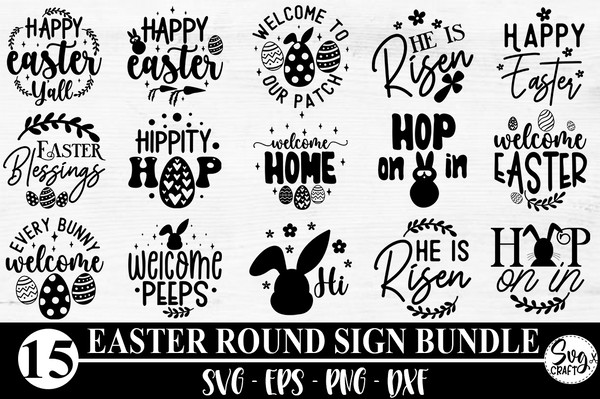 Easter Round Bundle SVG - Easter Signs Bundle 1.jpg
