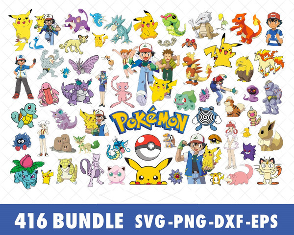 Pokeball SVG PNG Pokemon Vector Bundle - For Cricut, Prints, and  Scrapbooking! - Payhip