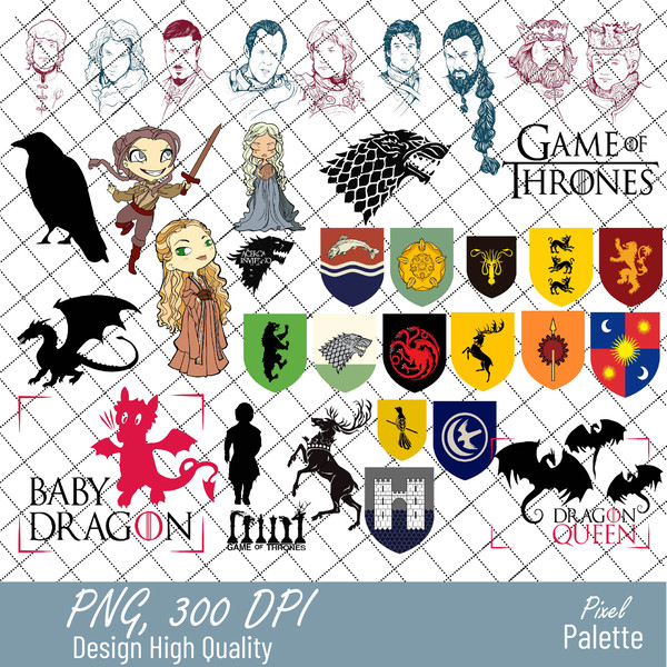 Game of thrones logo SVG cutting files for Cricut and Silhouette Cameo -  GOT logo png clipart - Game of thrones dxf vector files