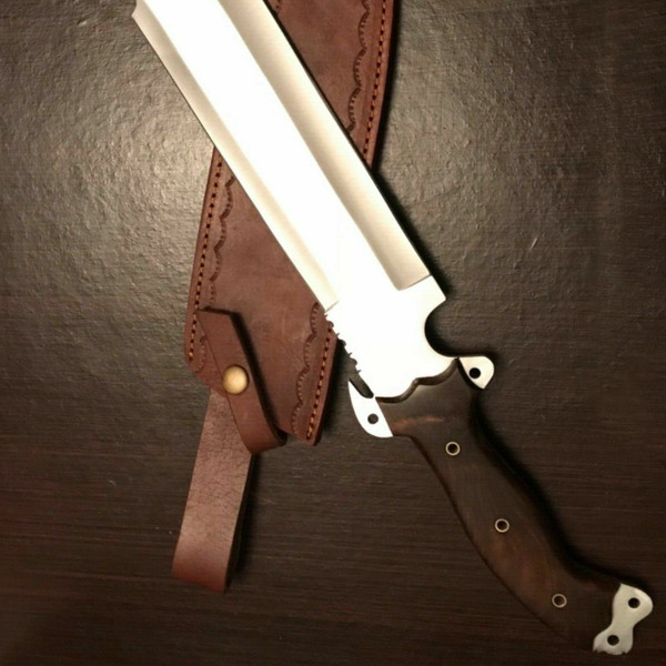 Predator Movie Bowie Knife  Full Tang Hunting Knife  Camping  Leather Sheath.jpg