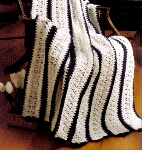vintage crochet pattern afghan