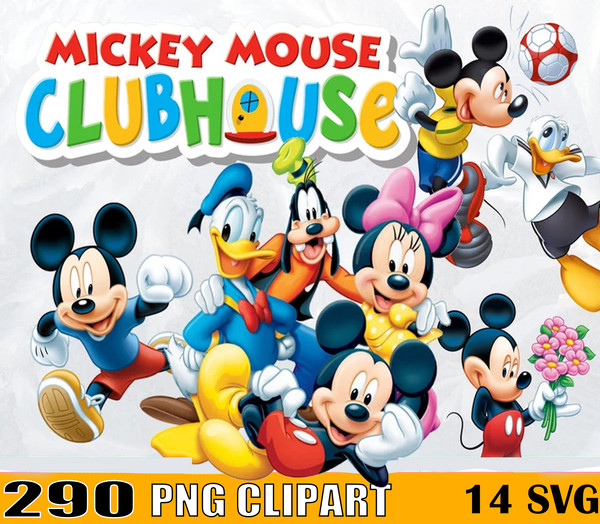 Mickey Mouse Club House Png, Mickey PNG Clipart, Digital Download Instant