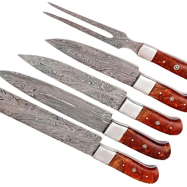 Professional Chef Knives Sets Damascus Steel Knife Sets of 4 - Inspire  Uplift