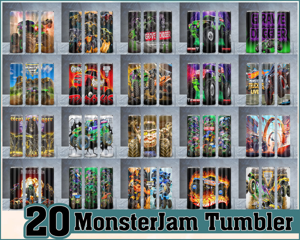 20 Designs Monster Jam PNG Bundle, Monster Jam Png, Monster Jam Tumbler, Monster Truck Png, Monster Truck Tumbler,Skinny Tumbler 20oz.jpg