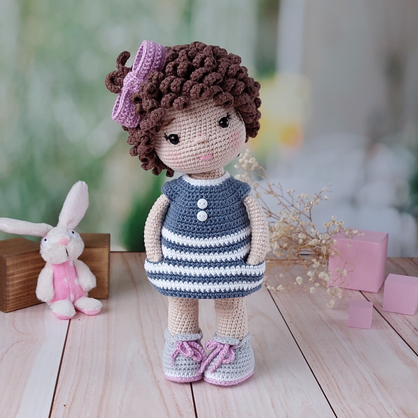 Organic Handmade Crochet Doll With Removable Clothes By HippityHop