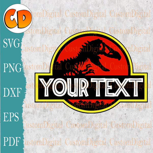 Jurassic Park Template svg, Layered svg, DIY custom SVG, Jur - Inspire ...