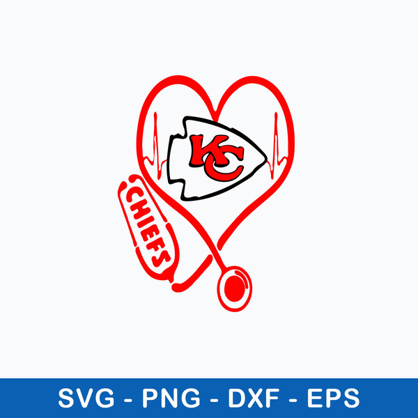 Kansas City Chiefs Heart Svg, Kansas City Chiefs Svg, Png Dx - Inspire  Uplift