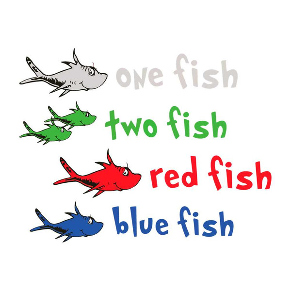 One Fish, Two Fish, Red Fish, Blue Fish : Dr. Seuss: : Books