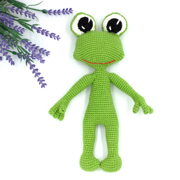 Green frog doll with a dress, toy stuffed animal, personaliz - Inspire  Uplift
