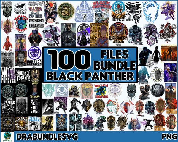 100 Black Panther PNG, Black Panther Print, Black Panther Sublimation, Black Panther Wakanda Forever Png Download, Clip Art Instant Download.jpg