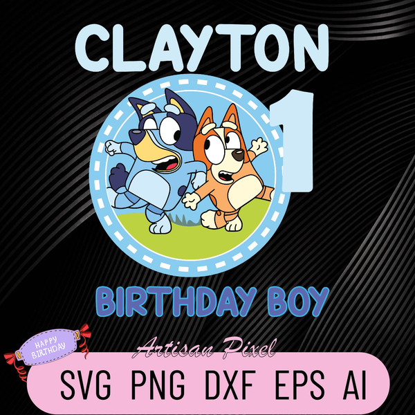 Personalized Bluey Birthday Svg, Custom Bluey Birthday Kids - Inspire Uplift