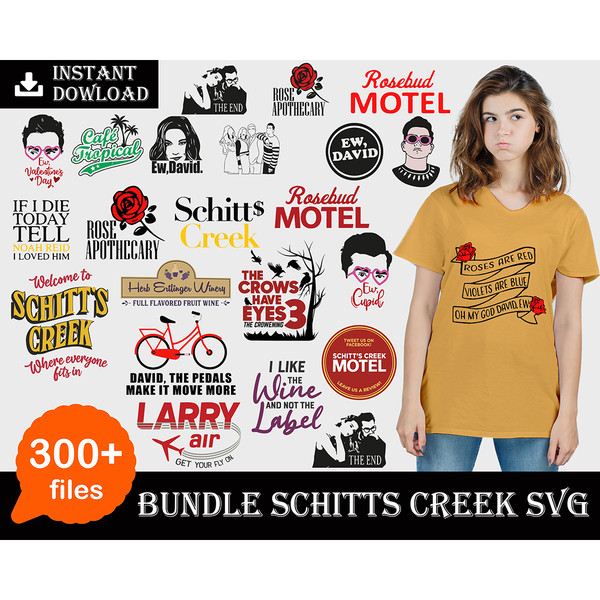 300 Mega bundle Schitts Creek svg png dxf, David Rose svg, Ew david quotes svg, Rose apothecary svg, Schitt's Creek svg cut files.jpg