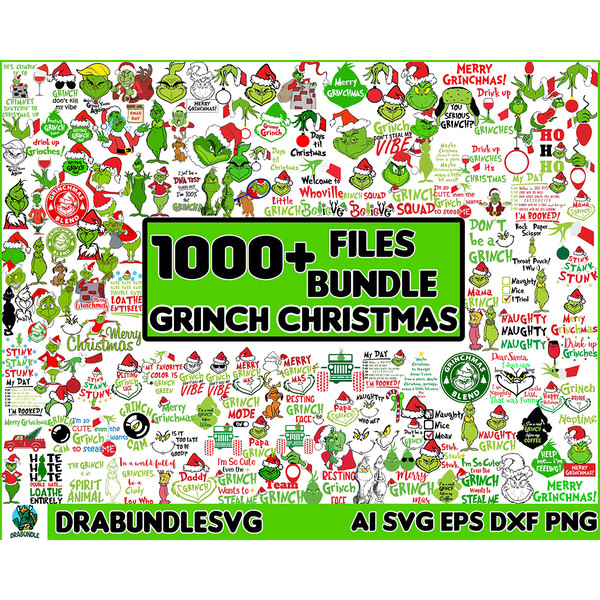 Grinch svg, 1000 Grinch christmas svg, Christmas svg, Grinchmas svg, Grinch face svg, Cut file svg, Cricut svg, png svg dxf eps, Instant Download.jpg