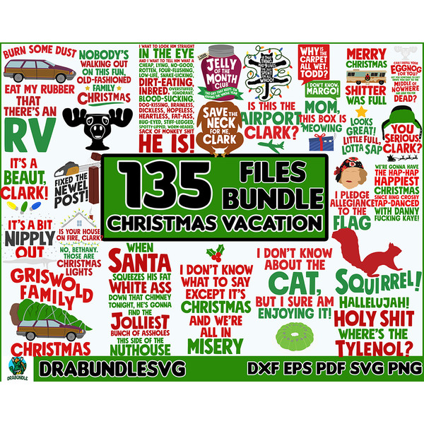 130 Christmas Vacation svg Bundle , Clark GrisWold svg , tree topper svg, Logo cricut silhouette, Christmas SVG Bundle Instant Download.jpg