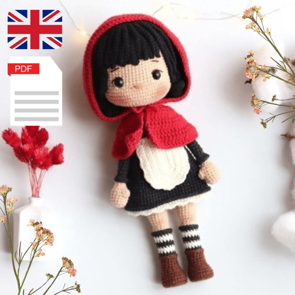 Amigurumi Pattern Doll Crochet for Little Red Riding Hood PDF 