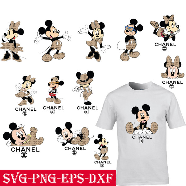 Mickey And Minnie Chanel Svg, Minnie Mouse Chanel Svg Mickey - Inspire  Uplift