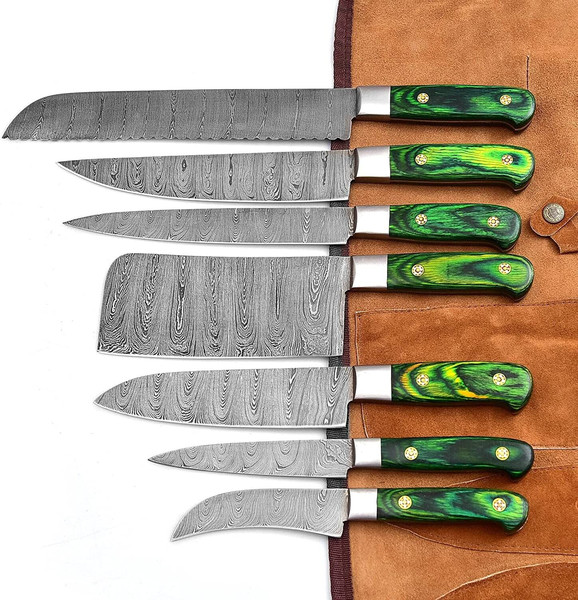 Custom Handmade Damascus Steel Knives set for Kitchen - Inspire Uplift