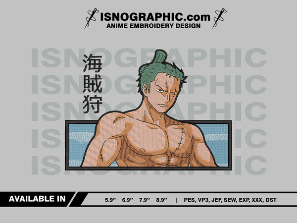 Roronoa Zoro Eyes Embroidery (One Piece)