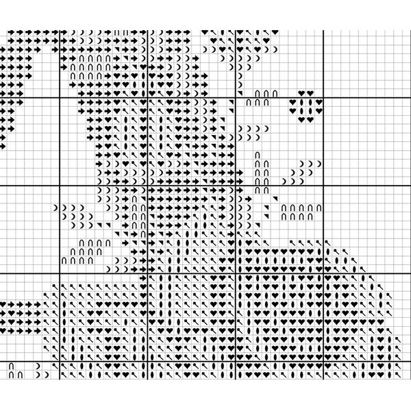 Monogram cross stitch pattern DIY Letter A cross stitch Rose - Inspire ...