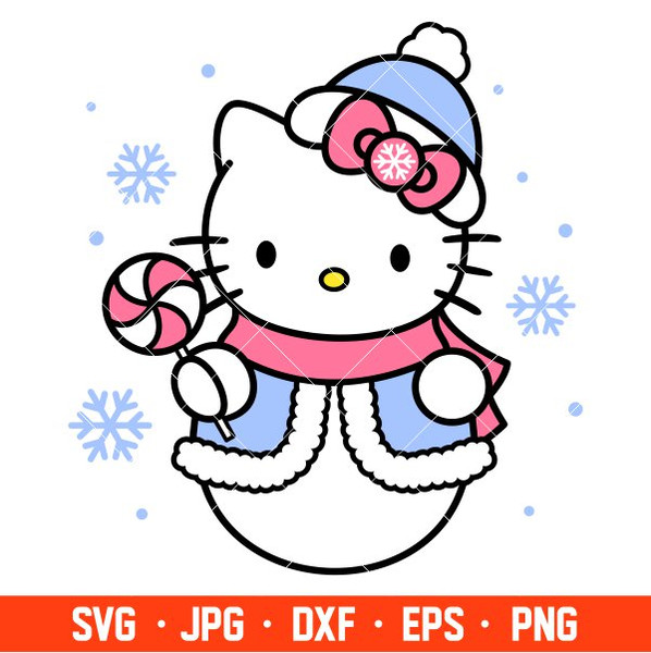 hello kitty snowman wallpaper