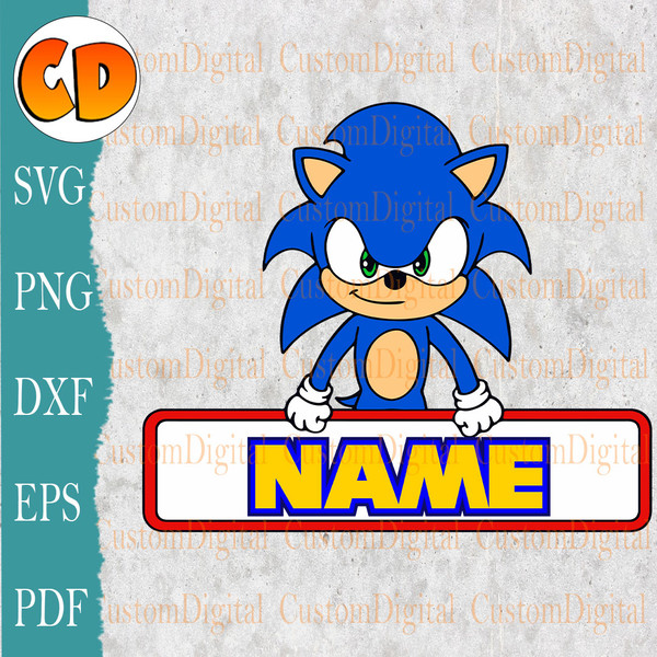 Sonic Birthday Banner Personalized