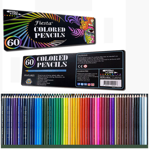 Colored Pencils 60 Unique Colors Premium Pre-sharpened Perfect for