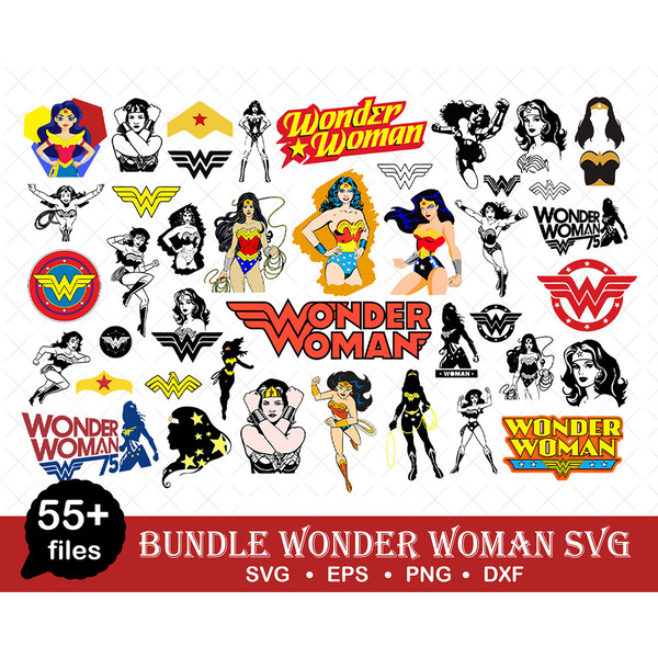 55 Wonder Woman SVG, Afro Girl Svg, Afro Queen Svg, Afro Lady Svg, Curly Hair Svg, Black Woman, For Cricut, For Silhouette, Cut Files, Dxf, Png.jpg