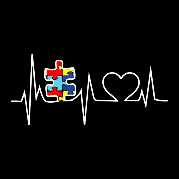 Autism Awareness puzzle piece heartbeat heart for Kid Tumbler Idea BPS –  BigProStore