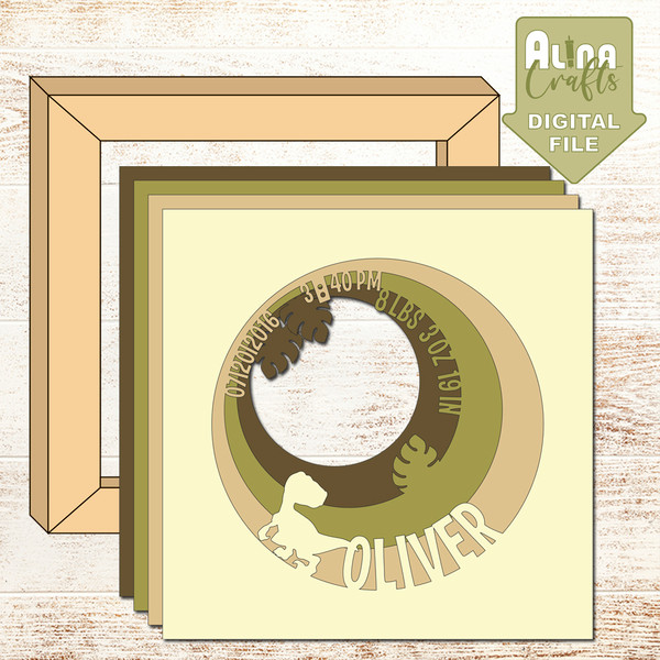 Baby_ photo_ frame_ Dino_eco_slyle_shadow_Box_SVG_template.jpg