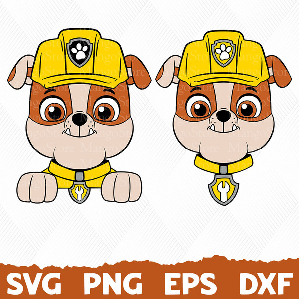 Rubble Paw Patrol Svg, Paw Patrol Svg, Paw patrol Clipart, C - Inspire  Uplift