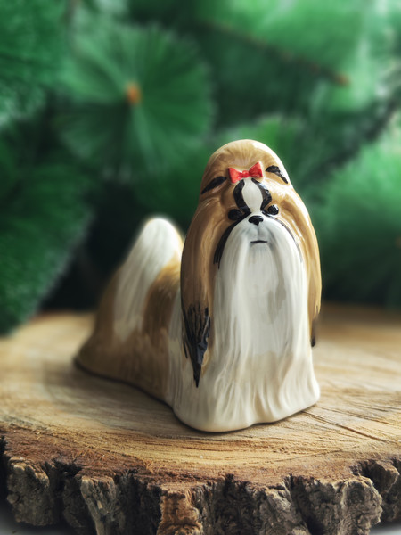 fawn Shih tzu figurine