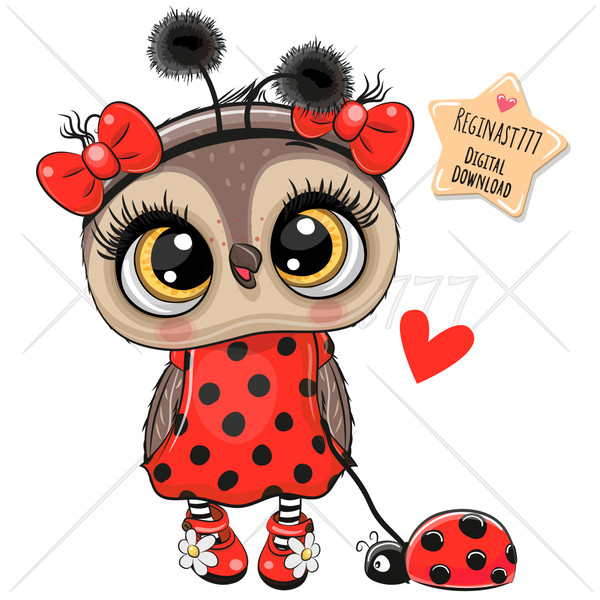 Lady Bug Cartoon PNG Clip Art Image​