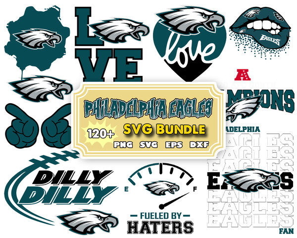 Fueled By Haters Philadelphia Eagles SVG Graphic Designs Files
