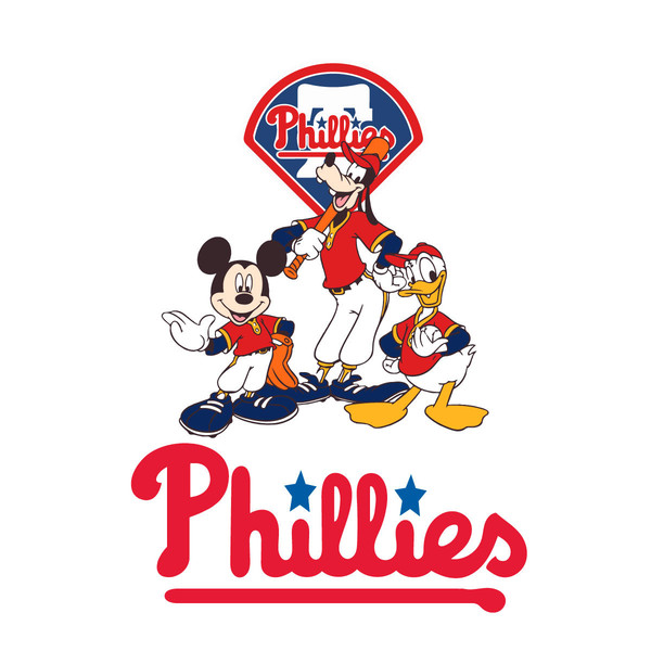 Philadelphia Phillies Shirt Svg Mickey And Friends Philadelphia Phillies  Baseball Vector, Gift For MLB Svg Diy Craft Svg