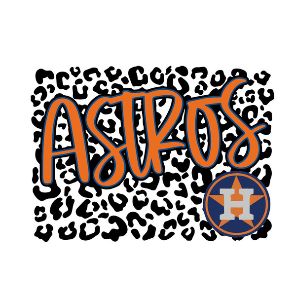 Houston Astros Leopard Logo Svg, Sport Svg, Sport Baseball L