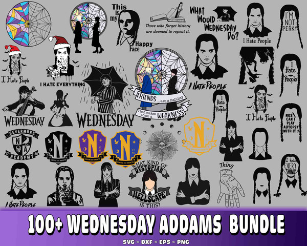 100+ Wednesday Addams bundle SVG 2.jpg