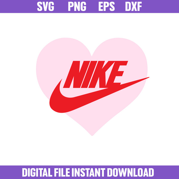 adolescente Planta De alguna manera Nike x Heart Valentine Svg, Nike Love Svg, Nike Logo Svg, Va - Inspire  Uplift