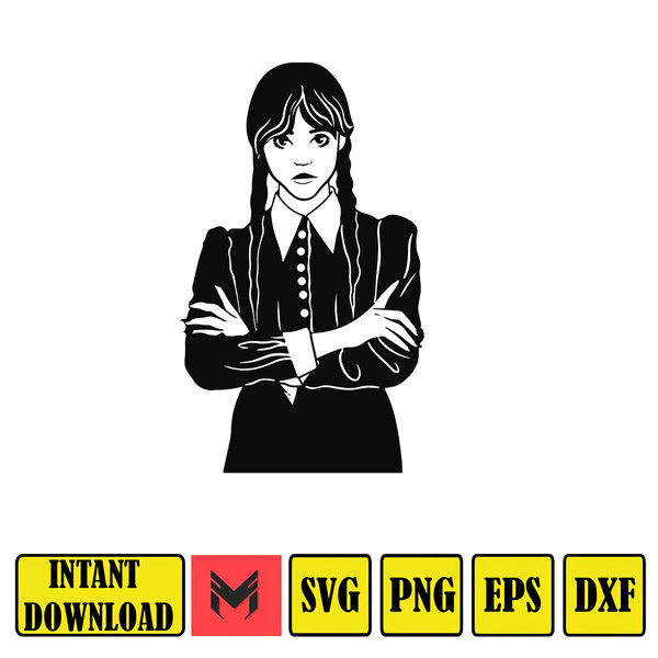 Wednesday Addams Svg , Addams Family png , Wednesday Svg , J - Inspire ...