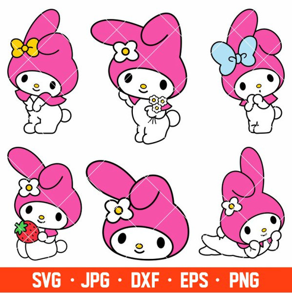 Hello Kitty SVG  Kawaii Kitty SVG Files, Clipart, Laser