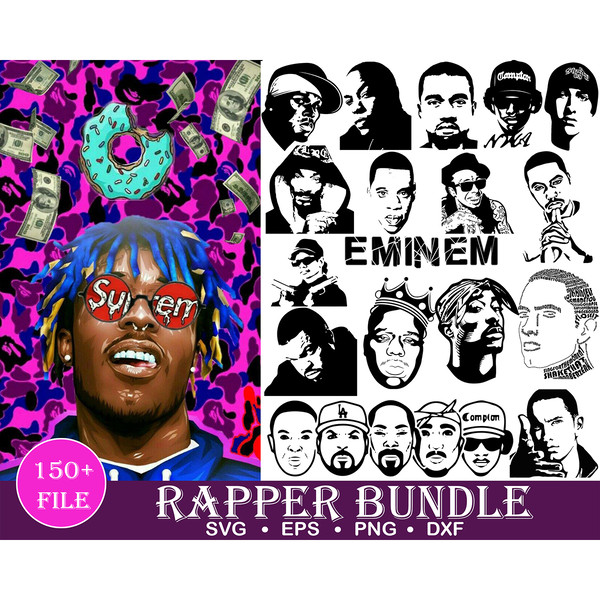 150 RAPPERS SVG, Rapper bundle svg,Tupac Shakur, png bundle, - Inspire  Uplift