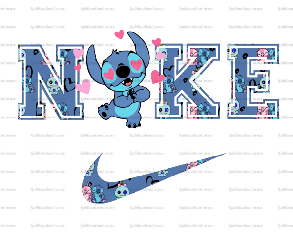 Pornografie Gewoon Excentriek Stitch In Love x Nike Png, Logo Brand Png, Lilo And Stitch P - Inspire  Uplift