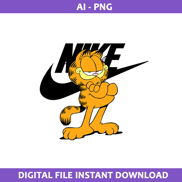 Garfield Nike Png, Nike Logo Png, Garfield Png, Ai Digital F - Inspire ...