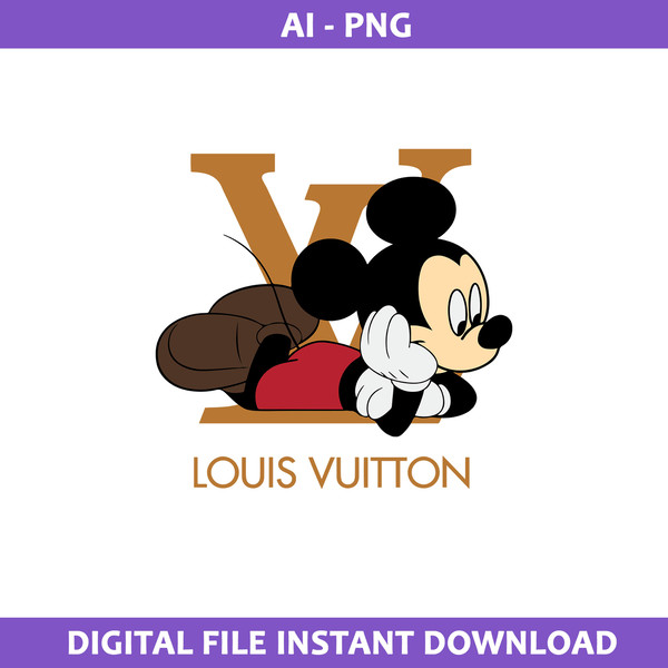 Mickey Mouse LV Png, Louis Vuitton Logo Png, Mikey Mouse Png - Inspire  Uplift